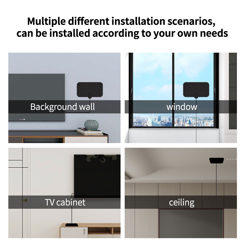 Digital TV Antenna, HDTV Antenna - Mini High-Definition TV Antenna for Europe and the U.S."