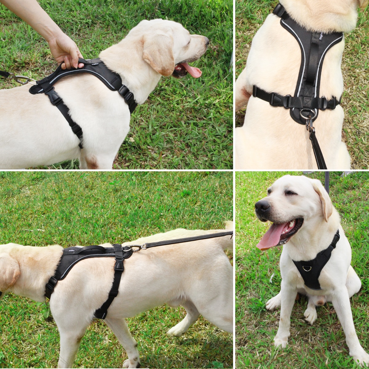 Arnés suave acolchado para perro, chaleco sin tirones, correa reflectante para perro, mango de fácil Control para caminar, tamaño mediano y grande