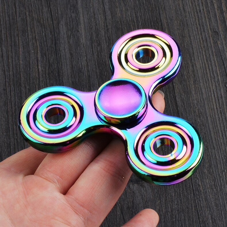 Estartek Bunte Reine Kupfer Metall Rudder Hand Spinner Fingertip Gyroskop Zappeln Spinner EDC Dekompression Spielzeug für: Grau