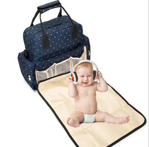 Multifunktionel baby mumie bærbar pusletaske til mor og baby rygsæk