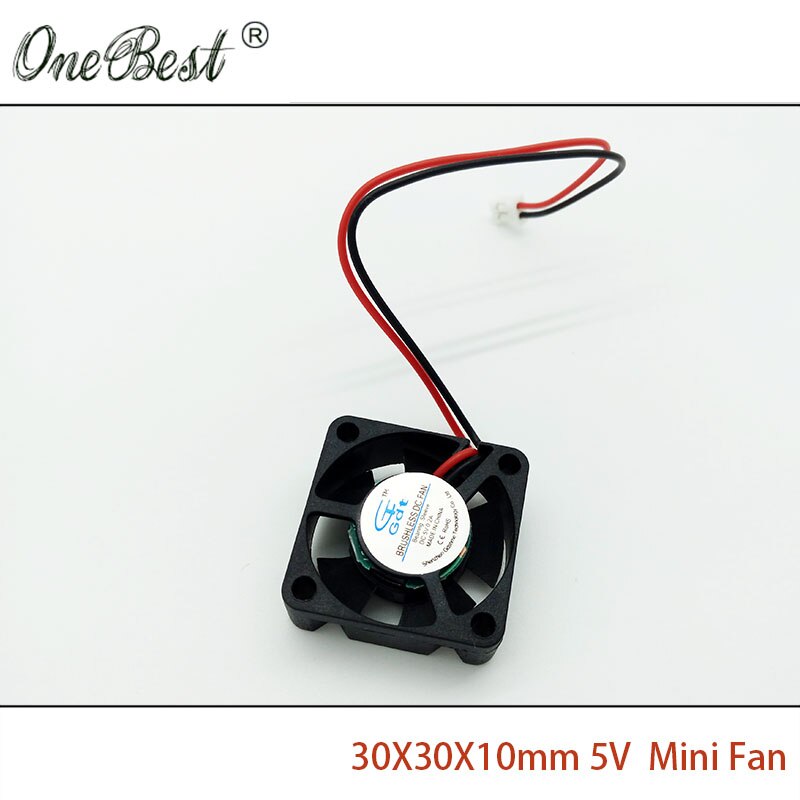 30X30X10mm Mini Brushless Fan DC 5V 3cm 30mm Small Power Supply Cooling Fan 3010 Fan PH2.0-2Pin Length 130mm