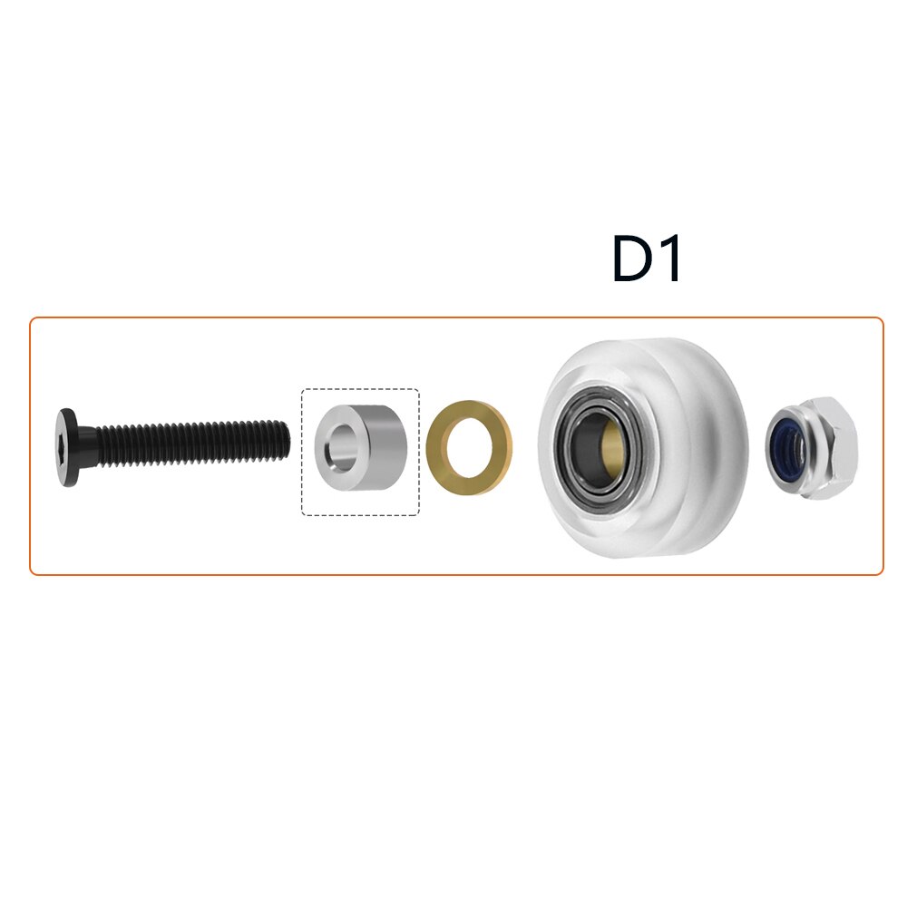 1Set 3D Printer RepRap CNC Strong Solid V wheel Kit for Openbuilds V-Slot rail,OX CNC, solid wheel Linear Extrusion: D1