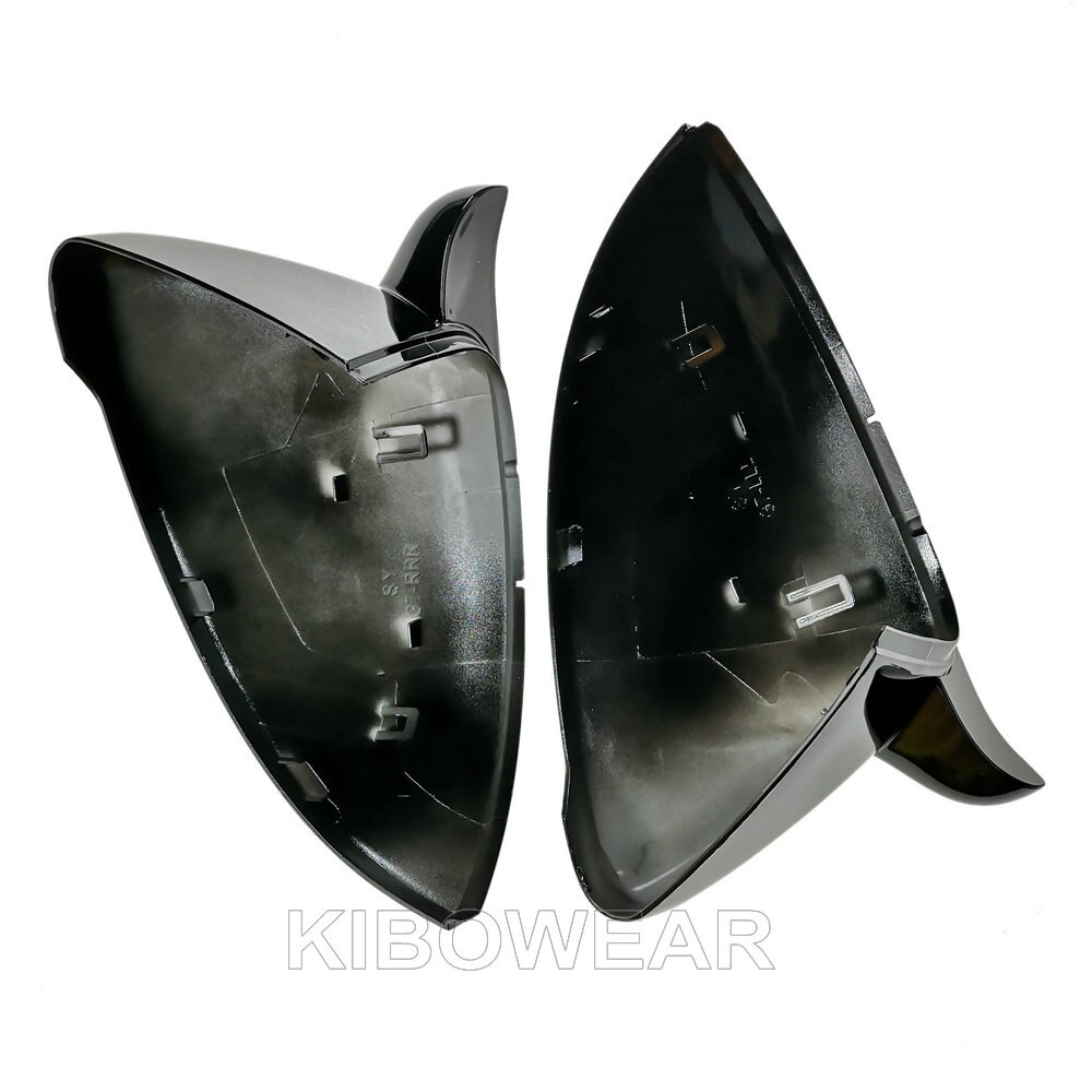 Sort horn form sidesving spejl cover til vw golf 7 mk7 7.5 gtd r gti gte vii cap e-golf sportsvan udskiftning