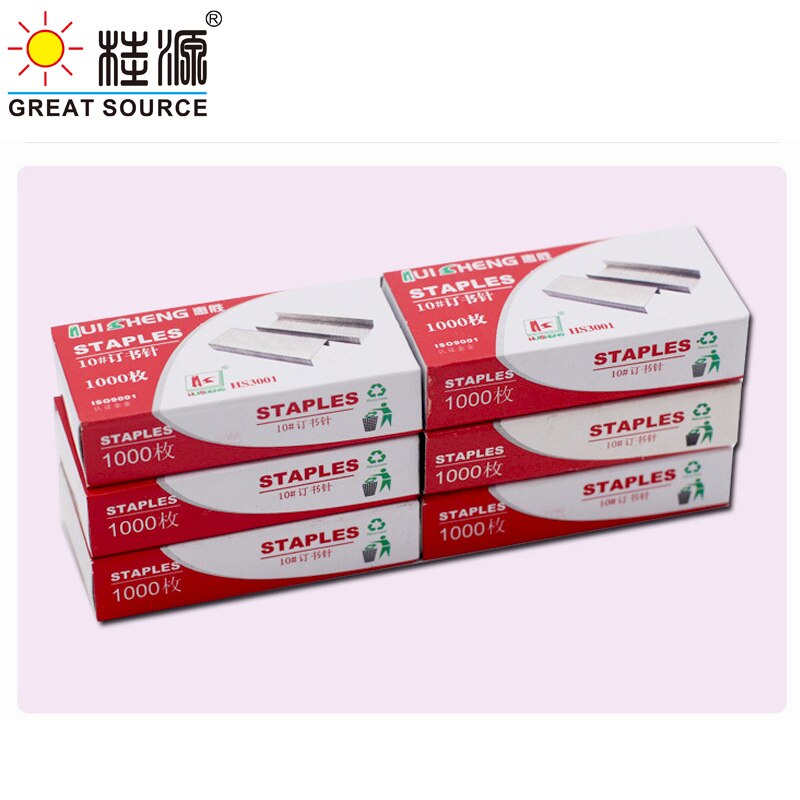 Agrafes métalliques 9mm largeur 5mm hauteur 1000 pièces par boîte (10 boîtes)