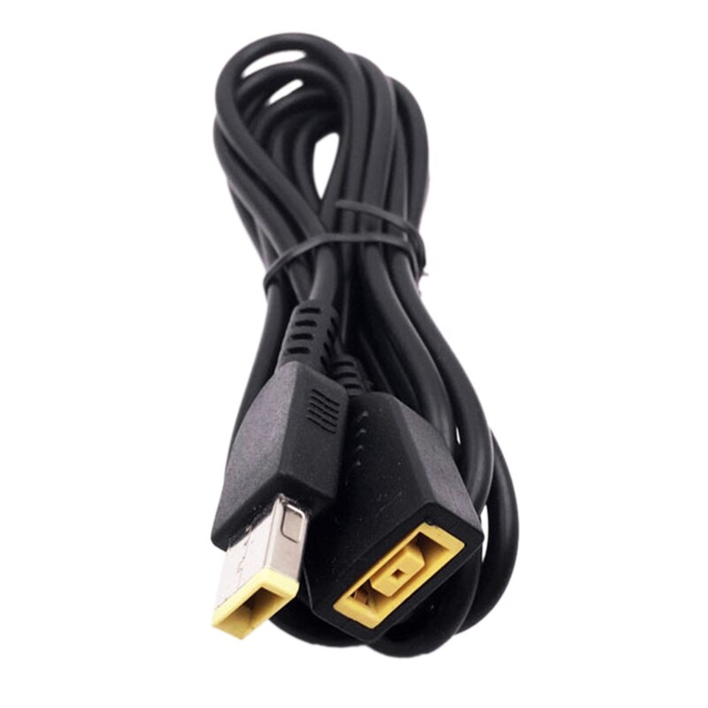 -Suitable for Lenovo ThinkPad Notebook Power Adapter with Needle Square Mouth Male and Female Extension Line 2M: Default Title
