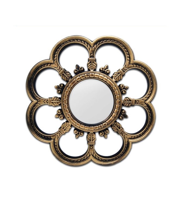 Miroir mural rond de 25cm, pour la maison, la salle de bain, la chambre à coucher, l'entrée, le magasin, l'hôtel, décoration artistique innovante de maquillage: 912-04