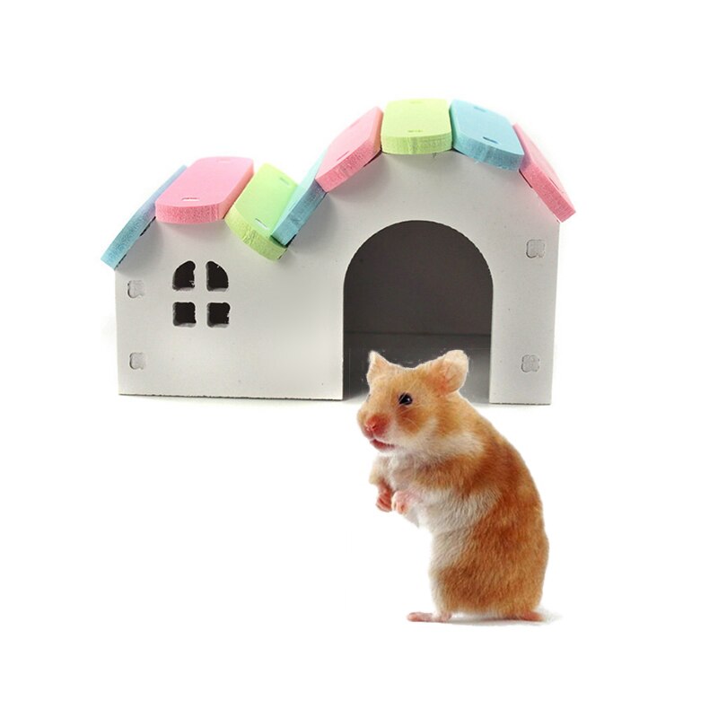 View of Hamsters Nest House Loft Bed Cage Nest Pet Castle ... - Grandado