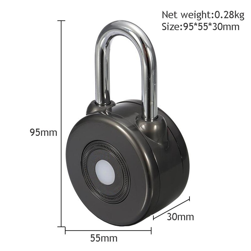 Bluetooth Phone APP Smart mini portable lock, electronic keyless outdoor mini padlock for doors Bags and Luggage etc