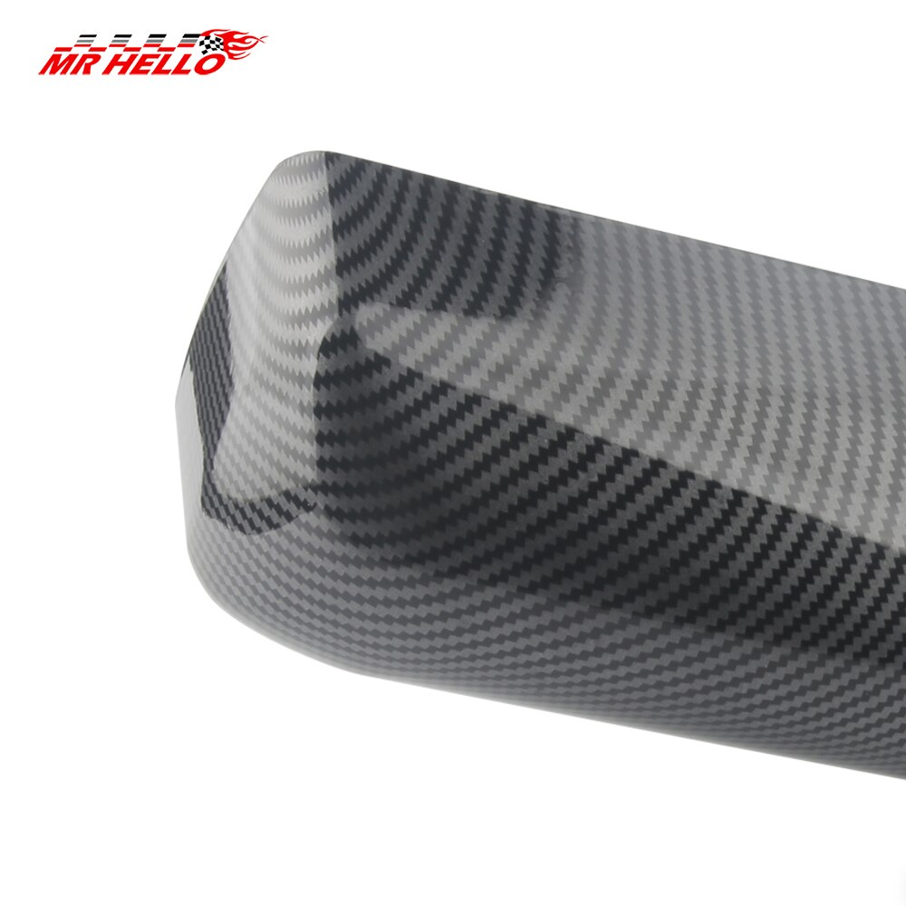 Rétroviseur de voiture rétro en grain de carbone, 2 pièces, Style artisanal carré F1, avec support métallique en Surface, miroir bleu