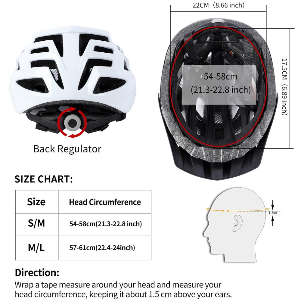 Casco de ciclismo WEST BIKING, casco de seguridad ajustable ultraligero MTB, bicicleta de montaña, bicicleta eléctrica, casco de hombre y mujer