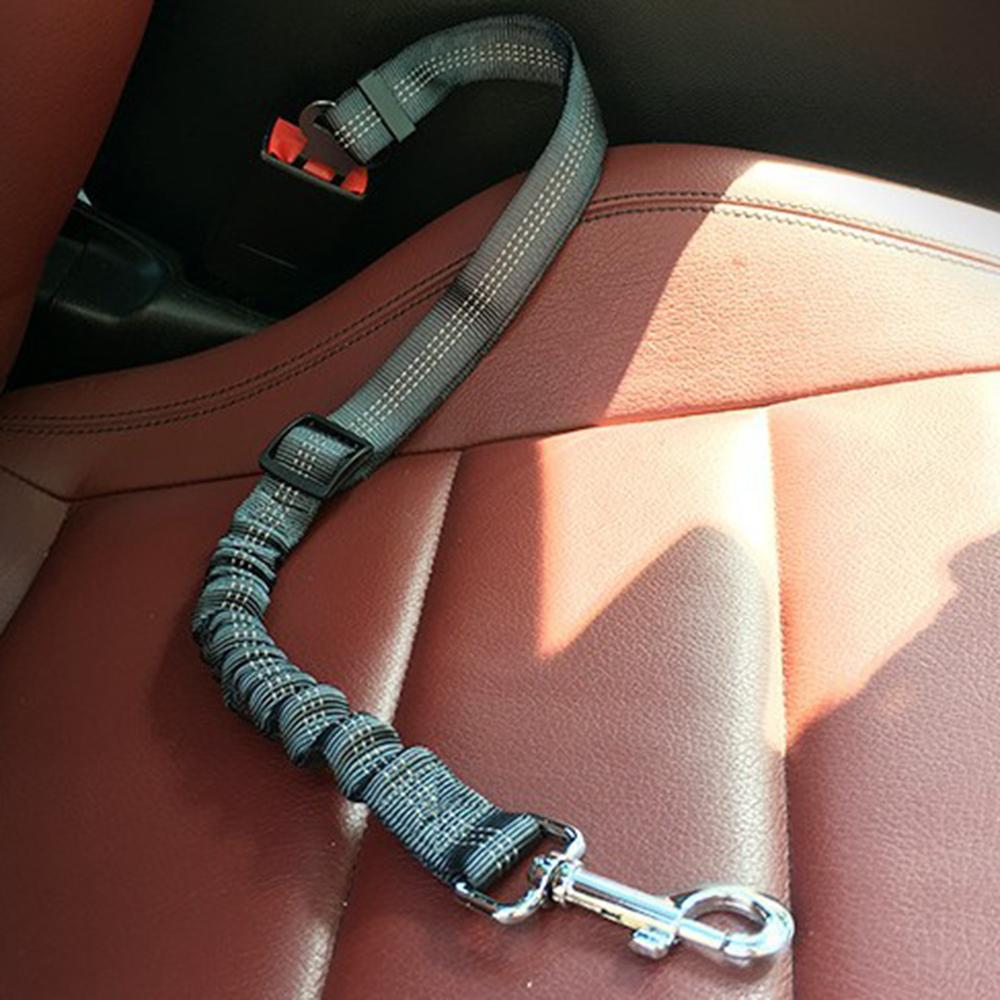 Verbeterde Verstelbare Hond Veiligheidsgordel Hond Auto Veiligheidsgordel Harness Leads Elastische Reflecterende Veiligheid Touw Huisdier Hond Kat Supplies DD163