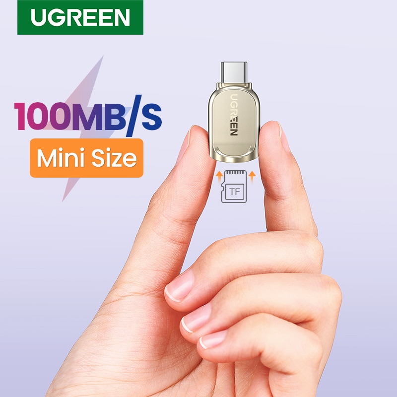 Ugreen usb c-kaartlezer tf micro sd type  c 3.0 otg-geheugenkaartlezeradapter voor samsung huawei macbook micro sd-kaartlezer