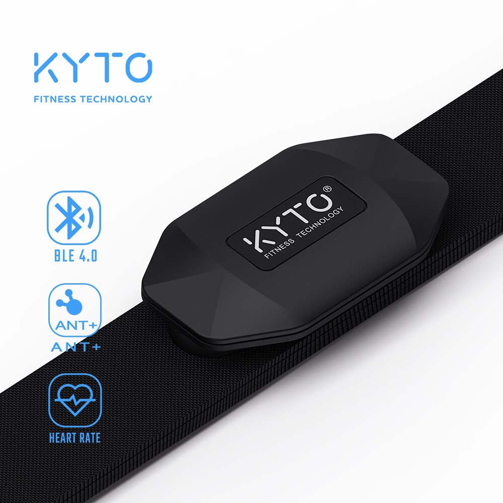 KYTO – moniteur de fréquence cardiaque, sangle de poitrine, Bluetooth 4.0 ANT, capteur de Fitness, Compatible avec ceinture Wahoo Polar Garmin