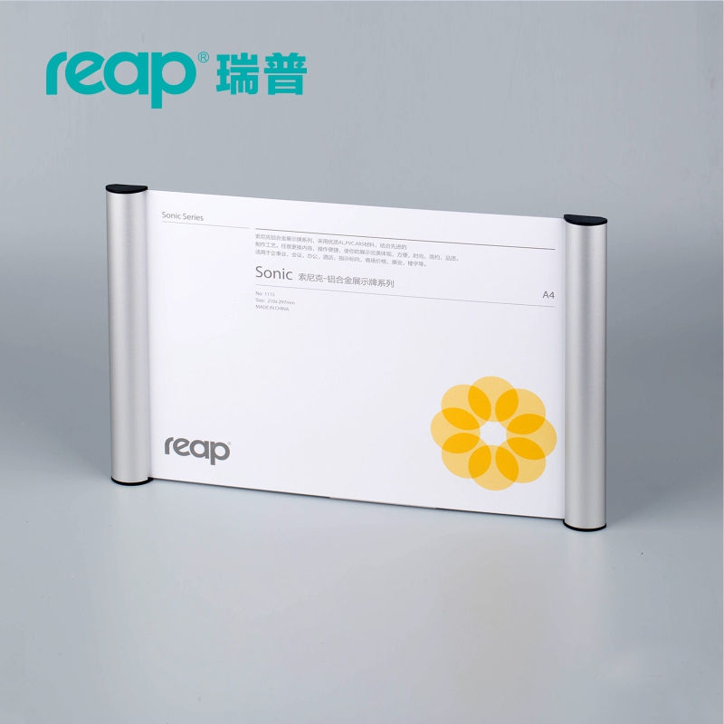 5-pack Reap 3115 sonic aluminio A4 paisaje interior Horizontal montaje en pared soporte de señal de visualización de información cartel de puerta