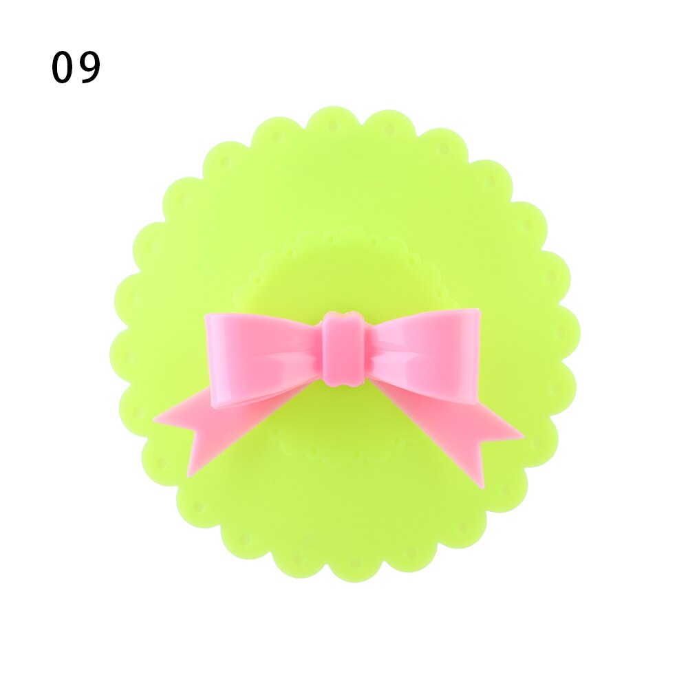 1 PC Silicone Cup Lid Bowknot Lace Sealed Anti-Dust For Tea Coffee Cup Cover Drink Ware Parts Cute Reusable Fashionable: type 9