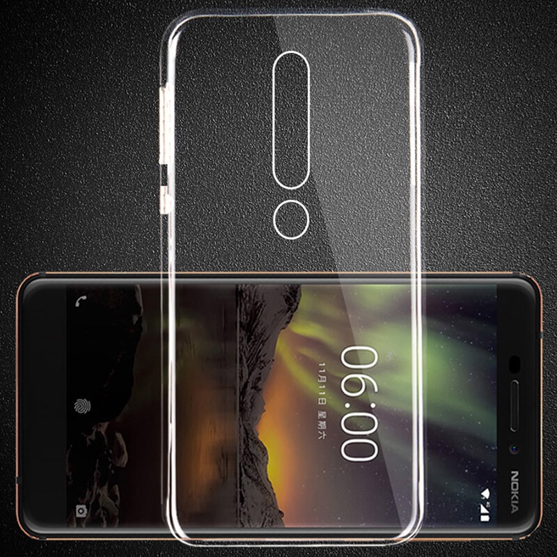 Transparente TPU caso para Nokia 6 Nokia 6,1 de Slim cubierta Nokia6 TA-1016 TA-1043 TA-1045 TA-1050 TA-1054 TA-1068: Default Title