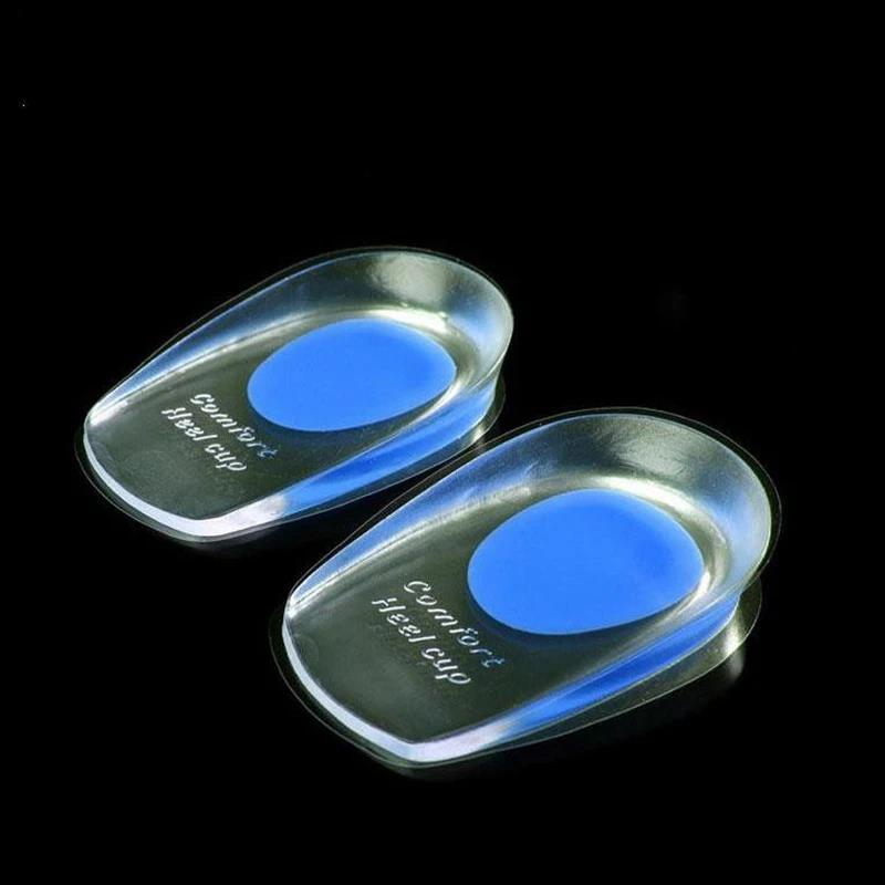 1 paio di solette morbide in Gel di Silicone per speroni del tallone dolore cuscino del piede massaggiatore cura mezza soletta Pad per scarpe aumento dell'altezza