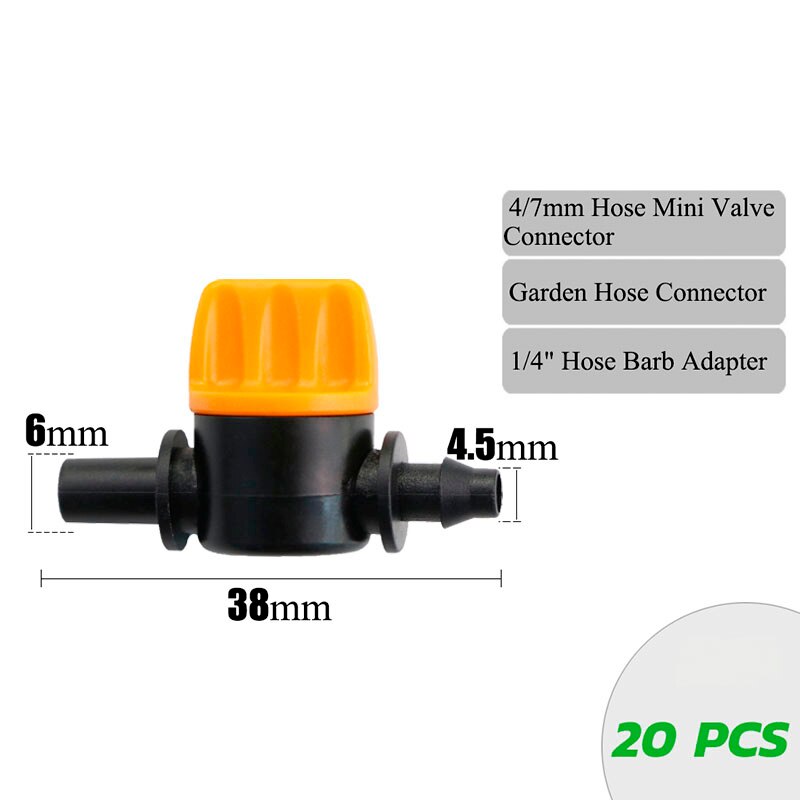 Garden Irrigation Connectors Barbed Single Double Tee Elbow Drip Arrow Cross Coupling Watering Fitting For 3/5 4/7mm Hose: Brown
