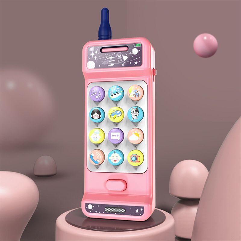 Anglais et chinois jouet téléphone numéro de musique bébé jouet préscolaire apprentissage enfant en bas âge