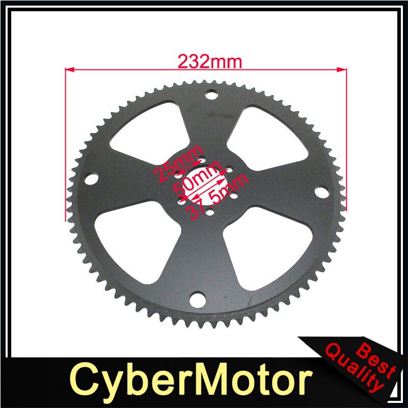 75 Tooth #35 Chain Rear Sprocket For Coleman Monster Moto Motovox Mini Bike
