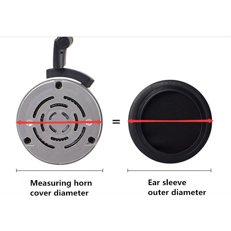 2 stuks PU-leer vervanging, ronde oorkussens hoofdtelefoon oorkussen oorhoezen voor headset 50 55 60 65 70 75 80 85 90 110 mm oorkussen