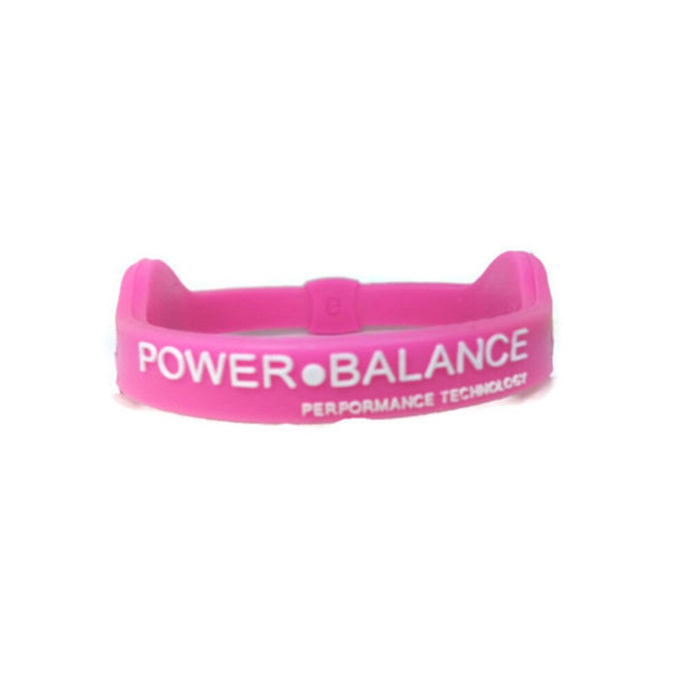 25# Power Energy Bracelet Sport Wristbands Balance Ion Magnetic Therapy Silicone Women Men Sport Wristbands Equipment: Pink