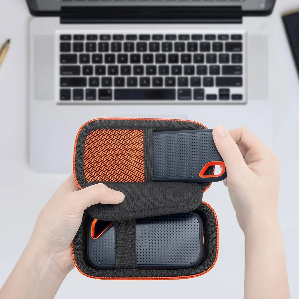 Custodia Protettiva Rigida per SanDisk Extreme Pro / Extreme Portable SSD 1TB 2TB, Borsa da Viaggio Universale Impermeabile per MP3 MP4