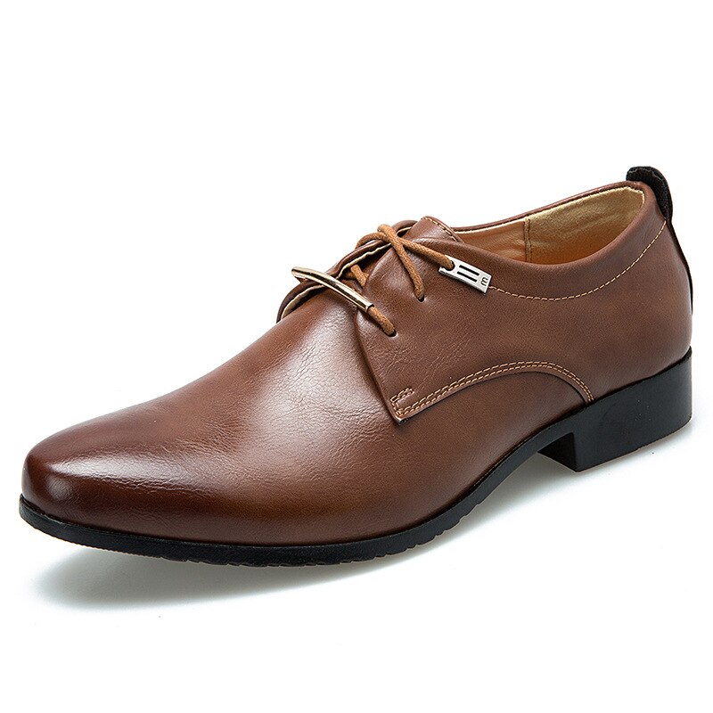 Moustache Gelakte Oxford Met Geperforeerd Detail Blauw 78 428207