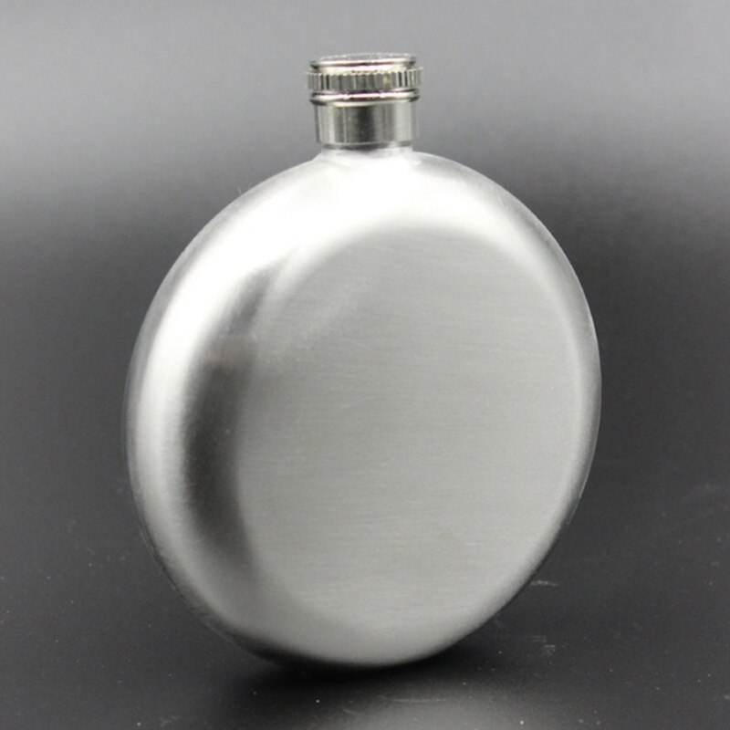 Stainless Steel Flasks 5 Ounce Round Hip Flasks Portable Small Hip Flask For Outdoor Travel Potable