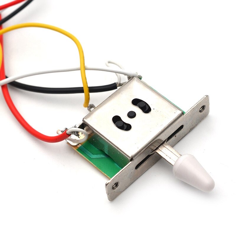 Electric Guitar Pickup Wiring Harness Prewired 3-Way Switch HH Pickup for ST Electric Guitar White