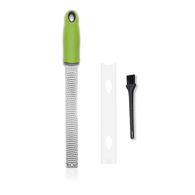 Râpe à zeste Premium-lame en acier inoxydable-pour zeste et râper le fromage-poignée douce au toucher, outils de cuisine: green