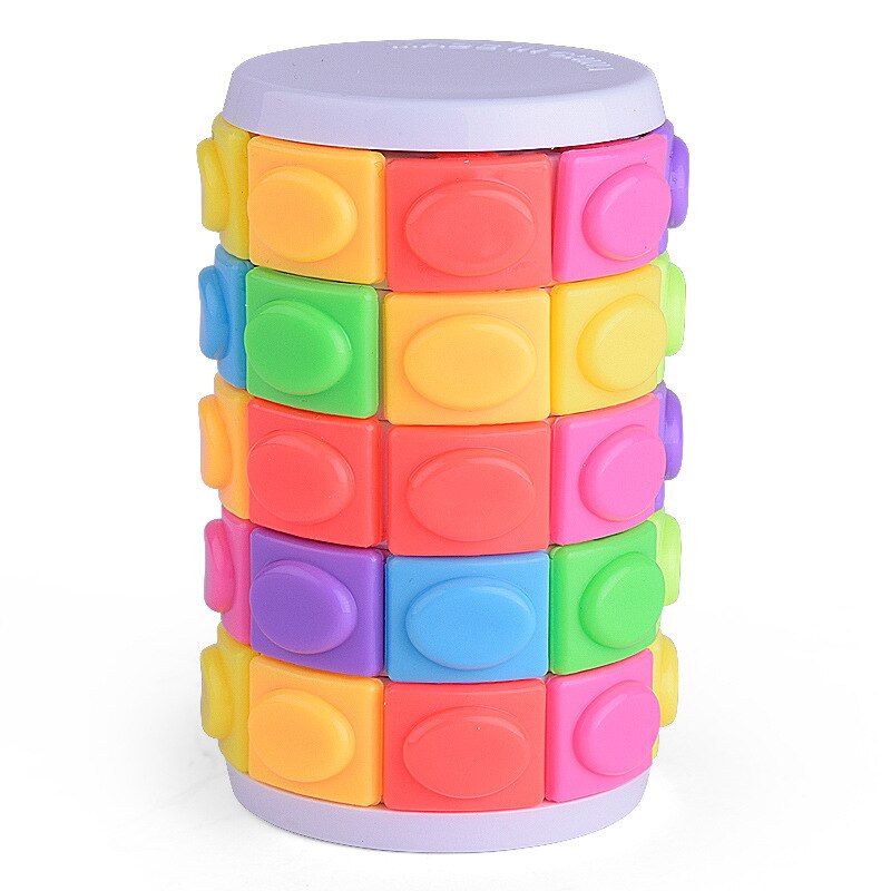 Yooap cor intelectual das crianças criativo magia torre brinquedos do bebê descompressão dedo cubo quadrado puzzle adequado relaxar brinquedo
