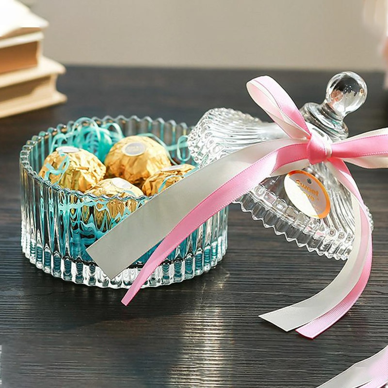 Crystal Glass Storage Tanks Candy Jar Spices Snacks Seasoning Cans Coffee Sugar Bulk Container Kitchen Supplies Wedding