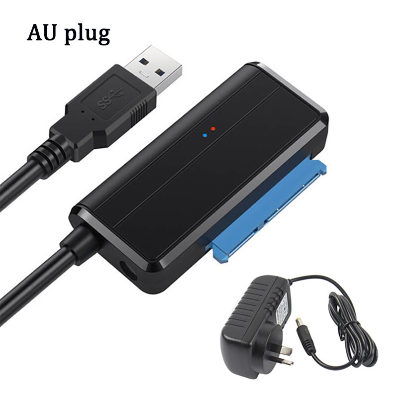 Câble USB SATA III adaptateur Sata vers USB 3.0 5 Gbps prise en charge 2.5/3.5In SSD externe HDD adapter disque dur 3.5 Sata 3 vers USB adapter PC: Black