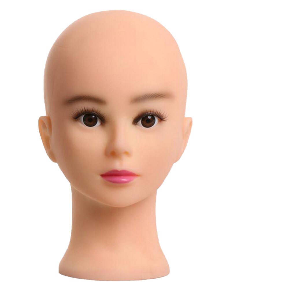 Bald Mannequin Head With Clamp Female Mannequin Head For Wig Making Hat Display Cosmetology Manikin Head For Makeup Practice: Black