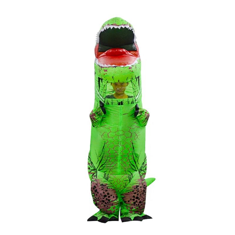 Inflatable Dinosaur Costume Mascot Child Adults Halloween Blowup Outfit Cosplay XX9E: GN-L