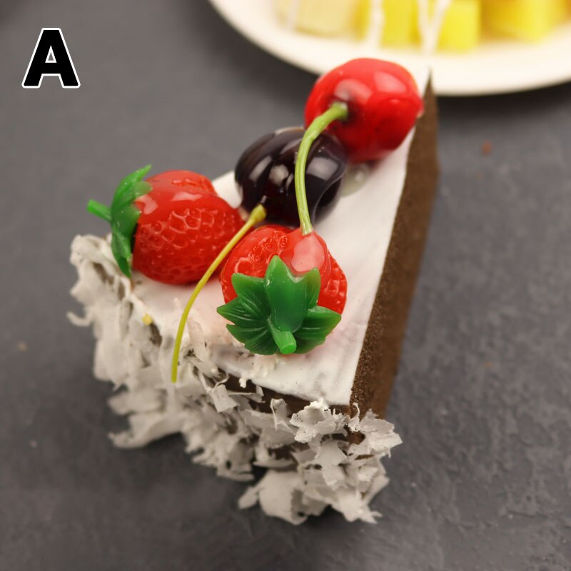 Cake Display Model Simulation Fruit Cake Srtawberry Cherry Chocolate Cake Model Party Decorations Photography Prop Shop Ornament: A