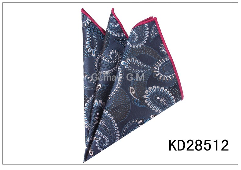 Mænd lommetørklæder hanky til mænd blomstret herre lommetørklæder afslappet jakkesæt firkantede lommetørklæde håndklæder til fest 25 cm x 25 cm: Kd28512