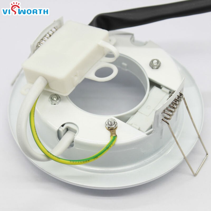 Gx53 lampefod  gx53 lampeholder fix  gx53 led lampe  gx53 holder hvid krop i rustfrit stål