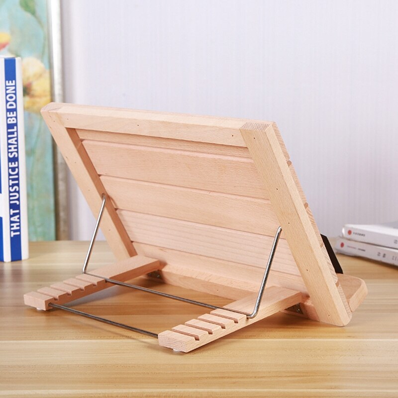 Book Stand Cookbook Recipe Holder Adjustable Foldable Tray and Page Paper Clips Reading Desk Portable Bookstand