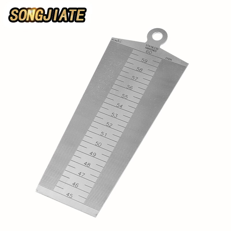 SONGJIATE stainless steel gap ruler straight steel ruler tapered ruler aperture gauge