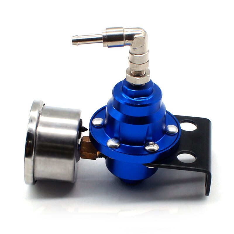 Skicklig bränsletrycksregulator med original mätarsats och instruktioner universell justerbar bränsletrycksregulator i aluminium