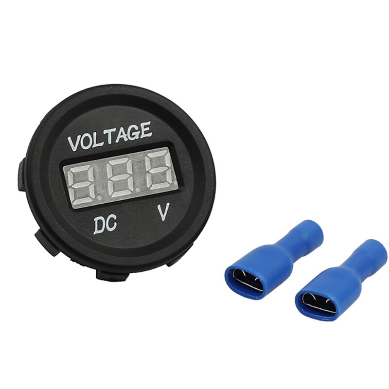Justech Blauwe Led Digitale Buis Voltmeter Voor Motor Auto/Boot/Atv/Utv