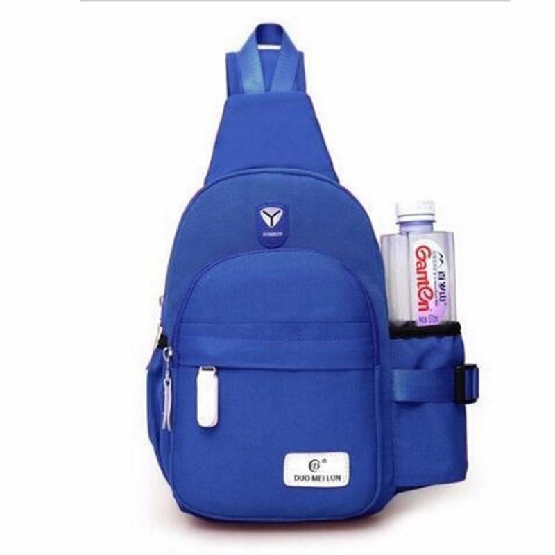 Masculino feminino poliéster sling sacos ao ar livre crossbody ombro peito saco unisex ciclismo saco diário mochila de viagem: Sky Blue