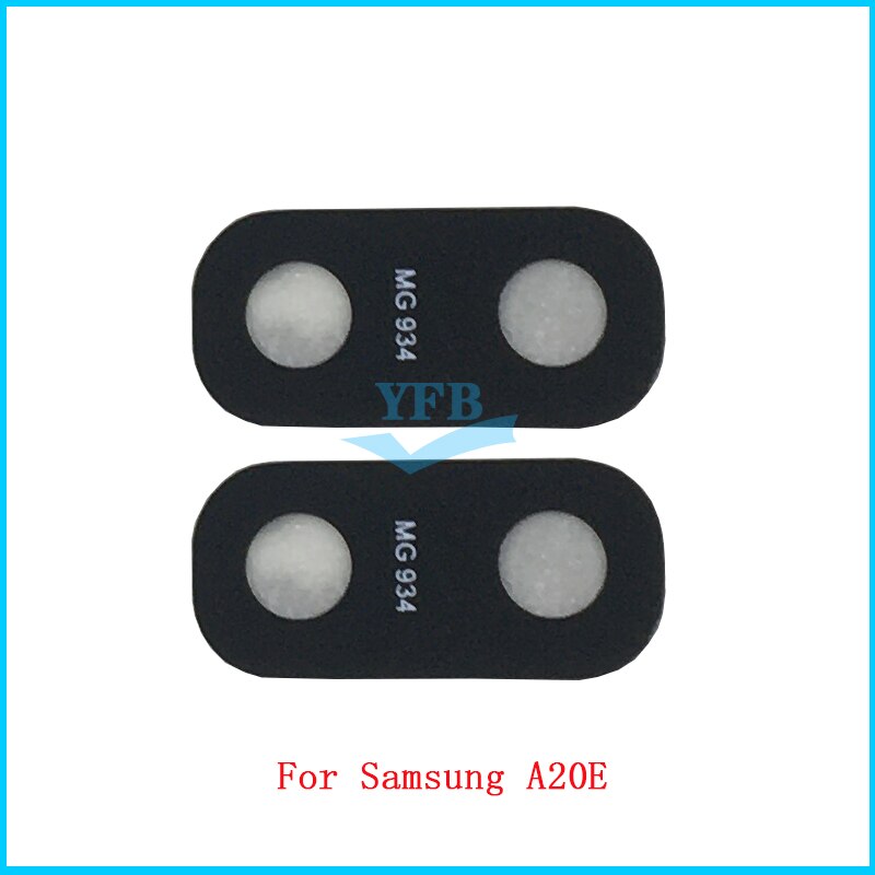 2PCS For Samsung Galaxy A20e A202 A202F A202DS Back Rear Camera Glass Lens With Adhesive Replacement Parts