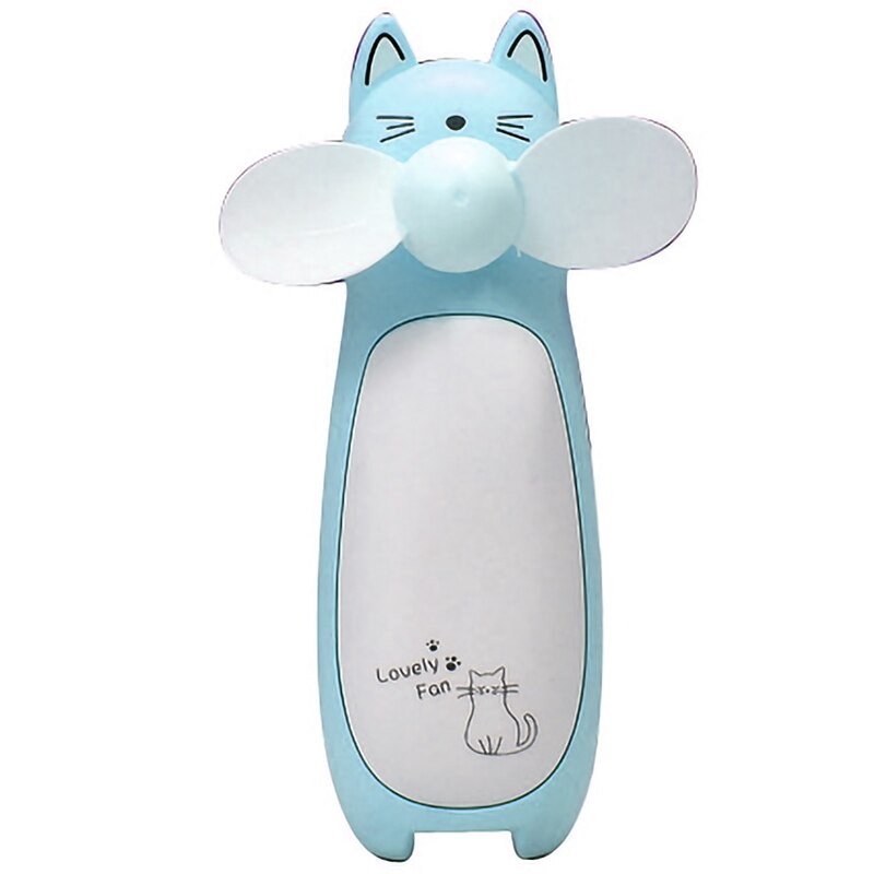Kreative Outdoor Kleinen Ventilator Mini Cartoon Katze Fan Handheld Tragbare Lade Lüfter Led Nacht Licht Kleine Fan