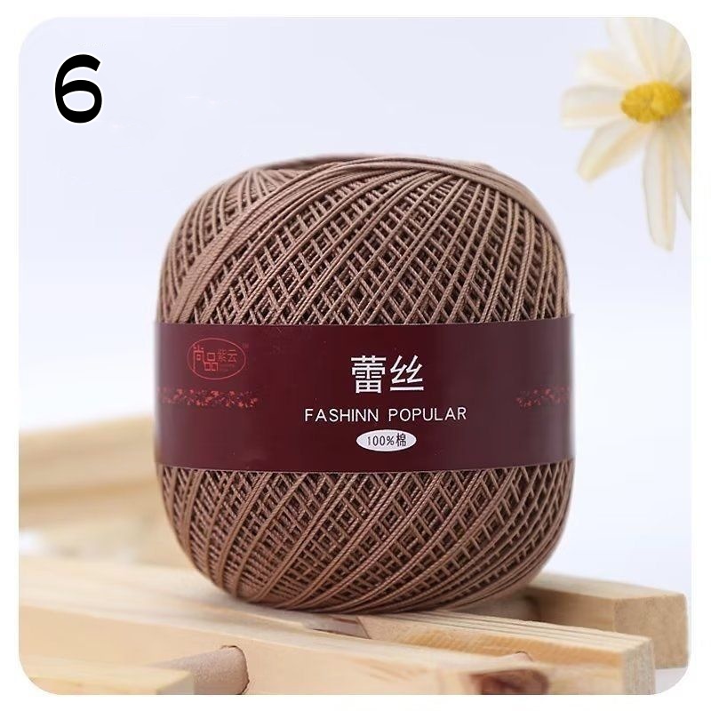 Size e 6,  lace yarn, cotton, crochet yarn, colorful thread, ball, handmade embroidery, cross stitch, needle lace, diy crochet dolls: Ultramarine