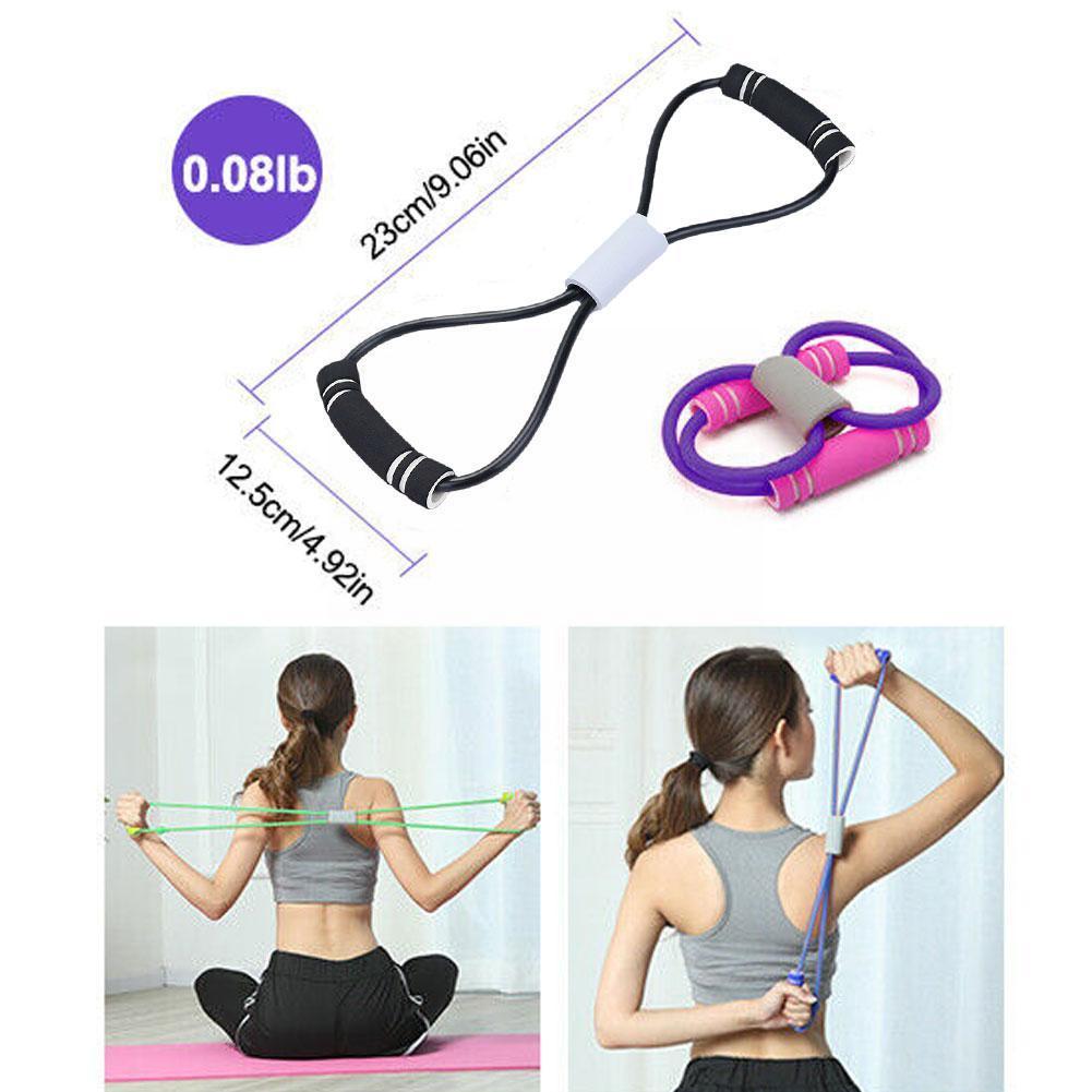 Cuerda de tensión para Yoga y Fitness, banda de pecho resistente a la polea de pared, artefacto para perder peso muscular, 8 cuerdas expansoras, Y0p2