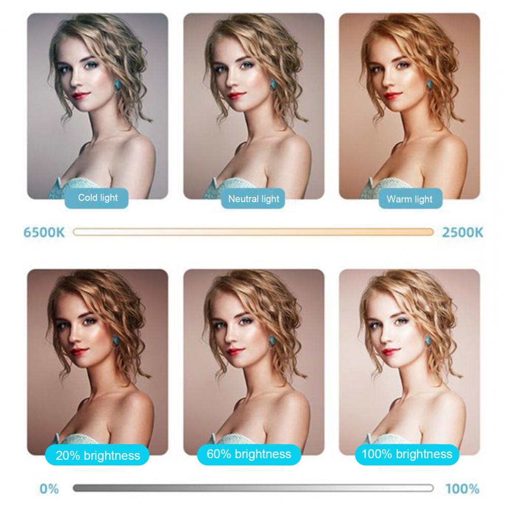 Fill Light Adjustable Rechargeable Plastic Photography Lighting Meeting Lamp Chargable Photography Lighting Video Clip Fill Lamp