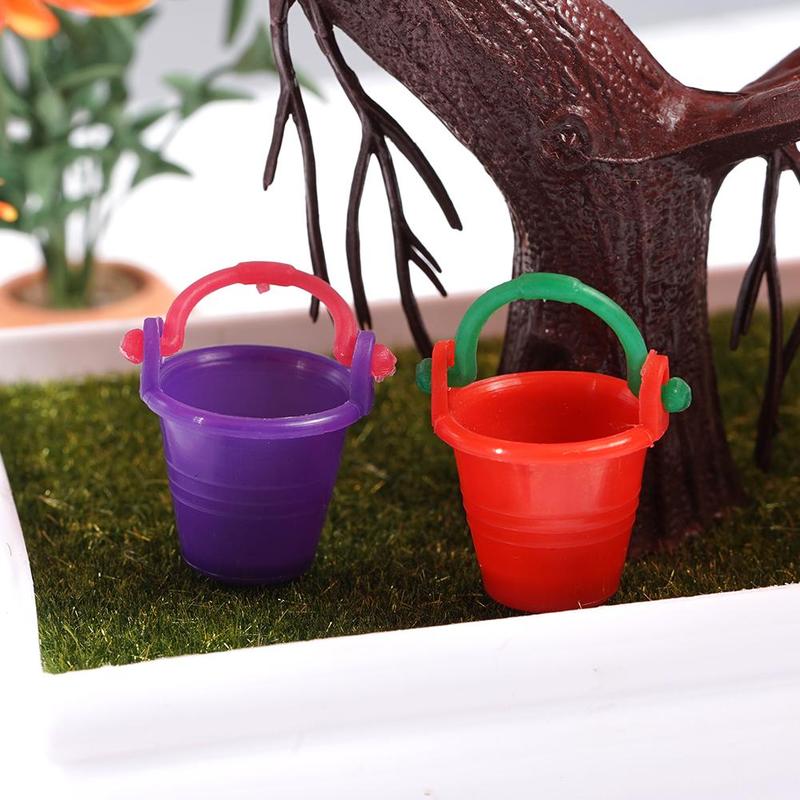 Dongzhur 1:12 Doll House 5 Sets Of Bucket Mini Furniture Simulation Toy Toy Toy Doll Model Accessories Furniture Accessorie H1E5